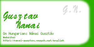 gusztav nanai business card